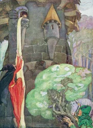 Illustration fra „Rapunzel“ af brødrene Grimm